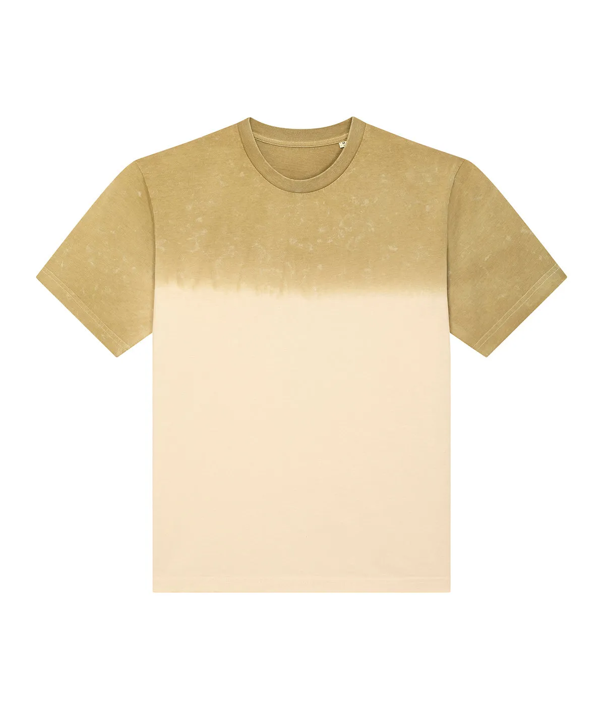 Aged Dip Dye Olive Oil - Fuser aged dip dye unisex relaxed fit t-shirt (STTU097)