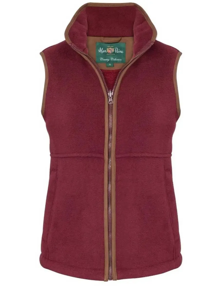 ALAN PAINE Aylsham Ladies Fleece Gilet - Bloodstone