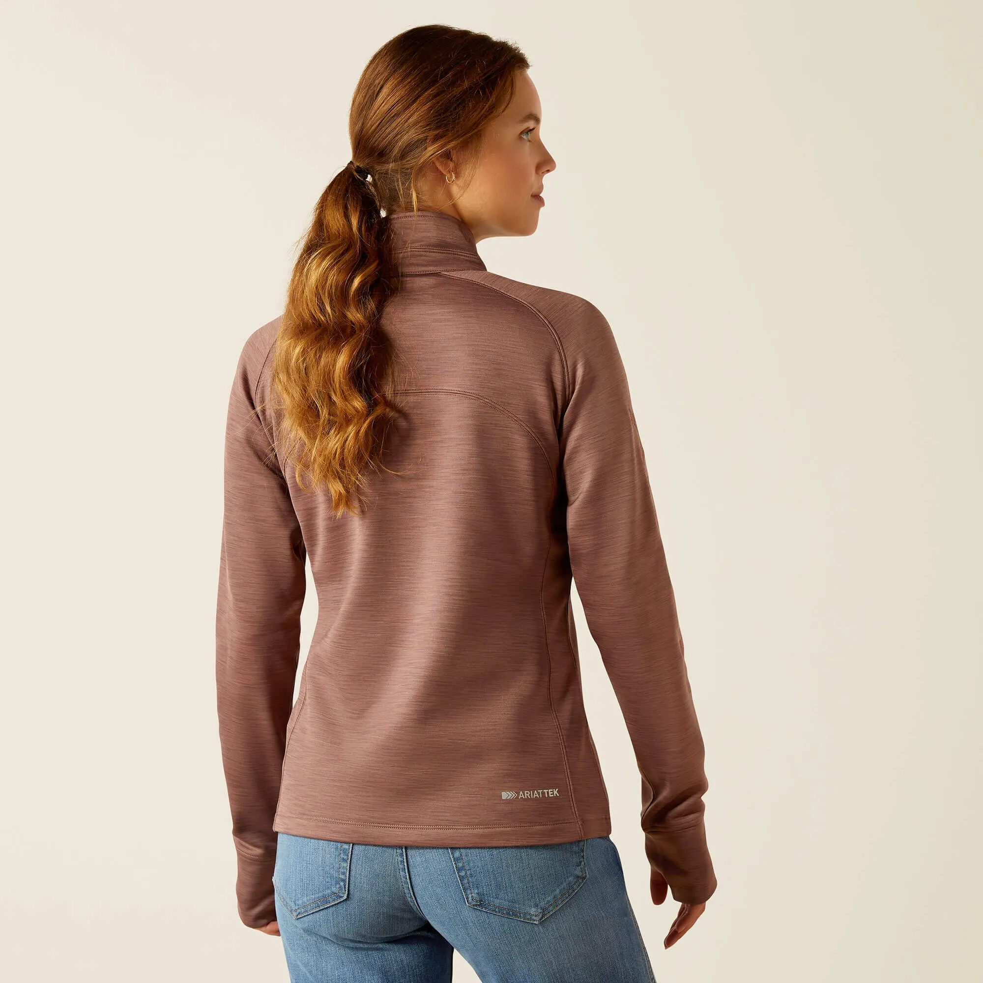 ARIAT Tek Team Half Zip Sweatshirt - Womens  - Twilight Mauve