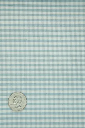 Baby Blue Gingham Shantung 616 Fabric