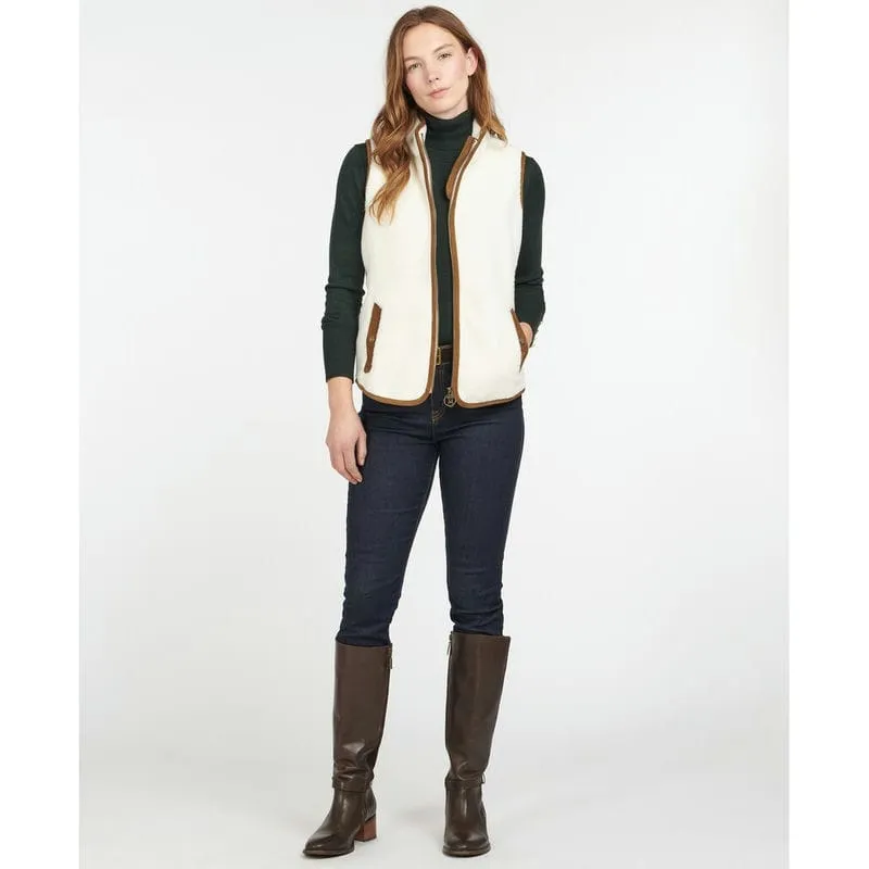 Barbour Burford Ladies Fleece Gilet - Winter Pearl/Classic