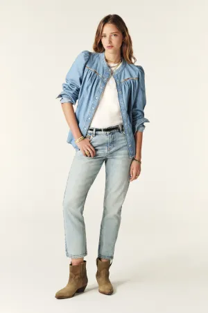 Bash Paris Full Denim Jean in Light Blue Denim