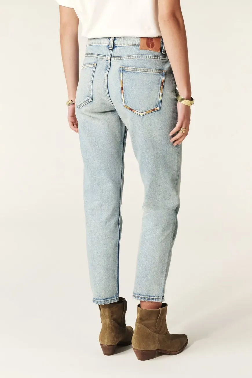 Bash Paris Full Denim Jean in Light Blue Denim