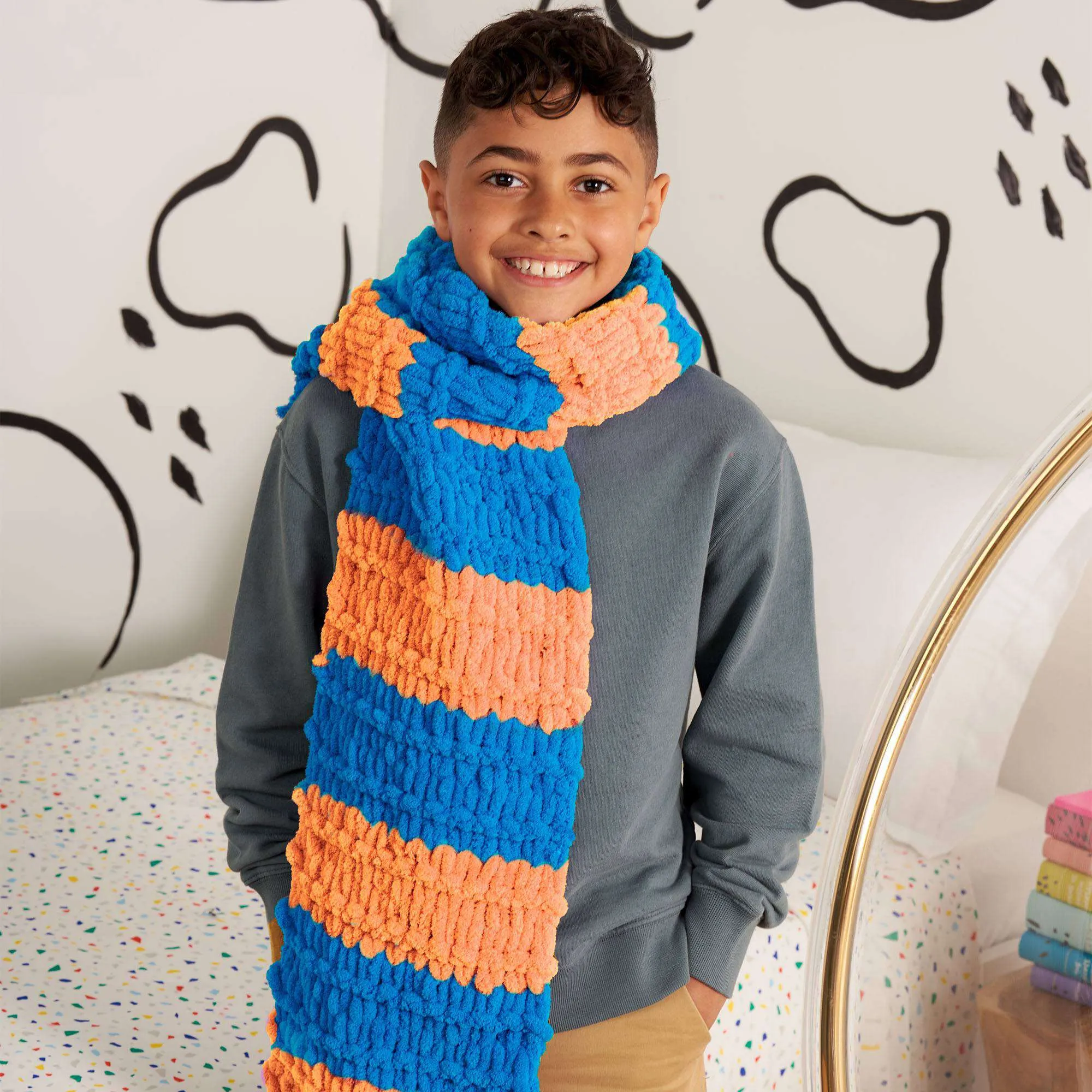 Bernat Craft EZ Stripe-a-Doodle Scarf