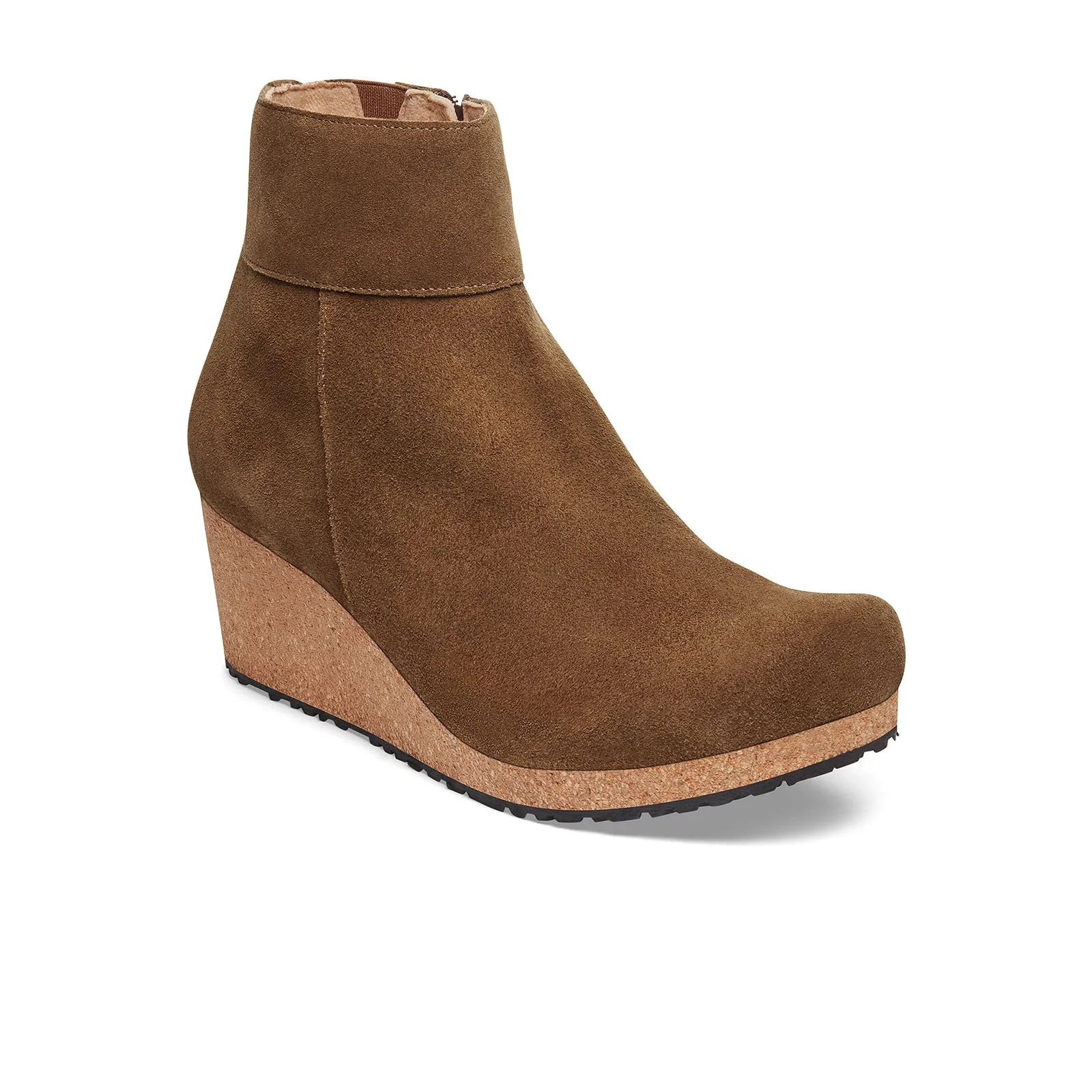 Birkenstock Ebba Narrow Wedge Boot (Women) - Dark Tea Suede