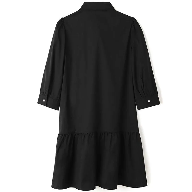 Black A-Shape Cool Style Dress