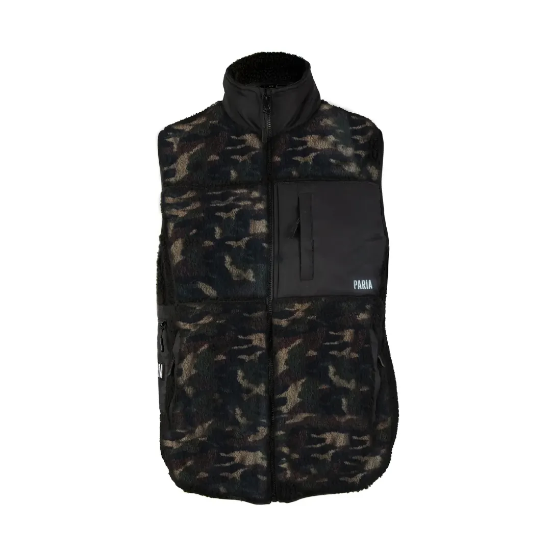 Camo Sherpa Fleece Commuter Cycling Gilet