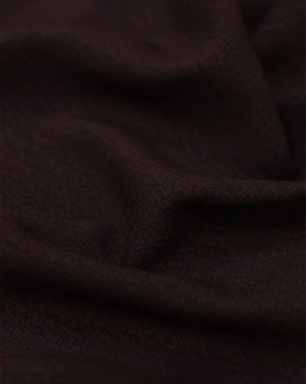 CHOCOLATE BROWN BUBBLE CREPE FABRIC