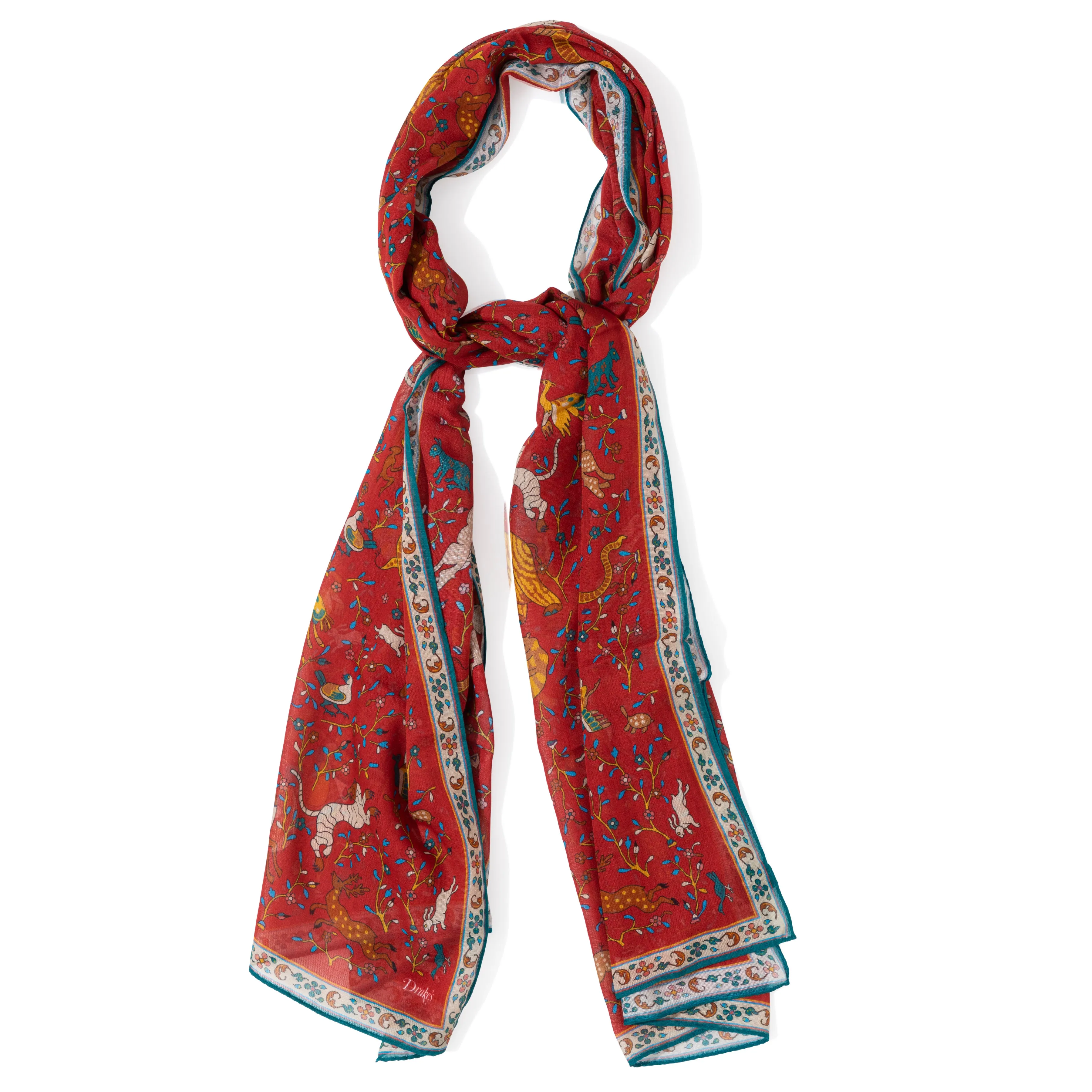 Cotton/Modal/Cashmere Mystic Animal Print Scarf