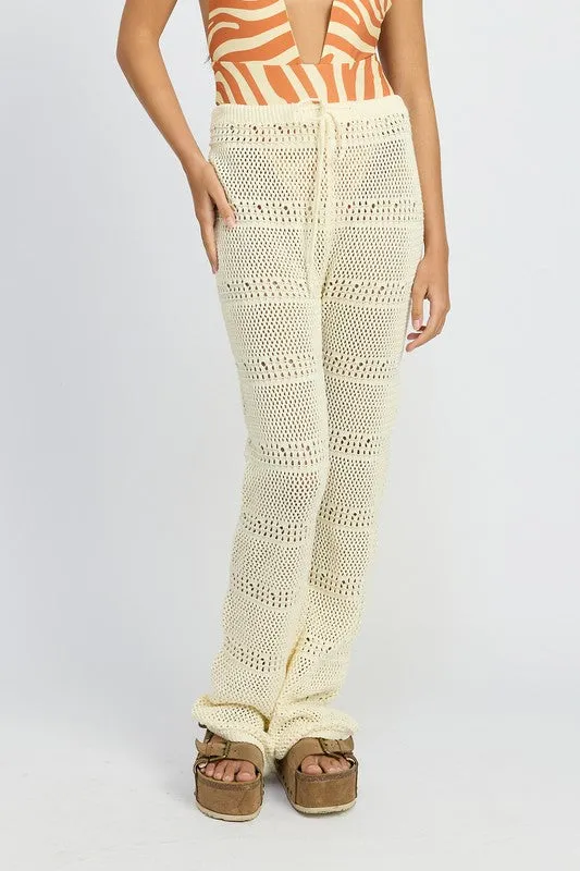 CROCHET PANTS WITH DRAWSTRINGS