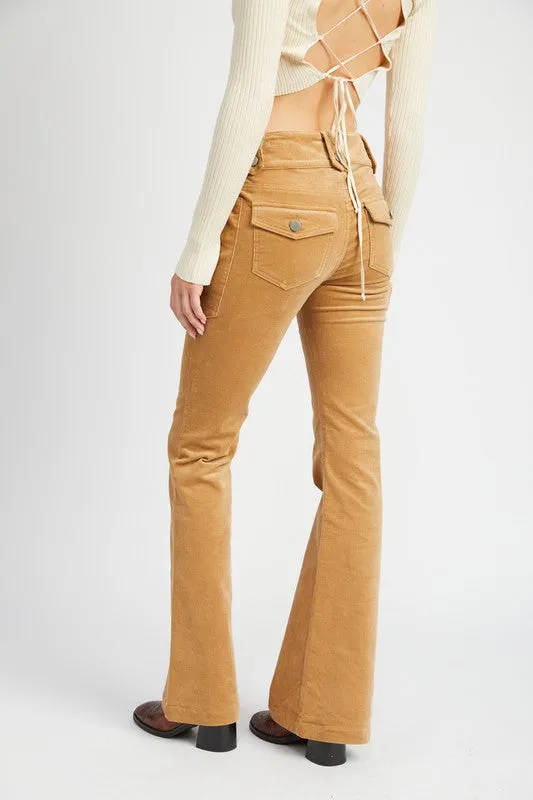 Dalla Low Rise Bell Bottom Pants