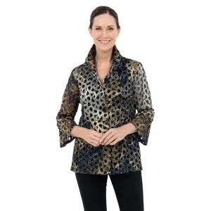 Damee Sequin Soutache Jacket in Gold - 400-GLD - Sizes L & XL