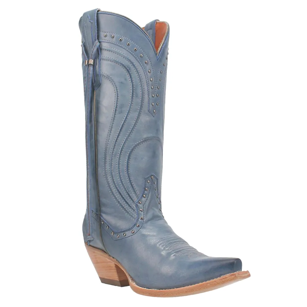 Donnah Leather Snip Toe Cowboy Boots