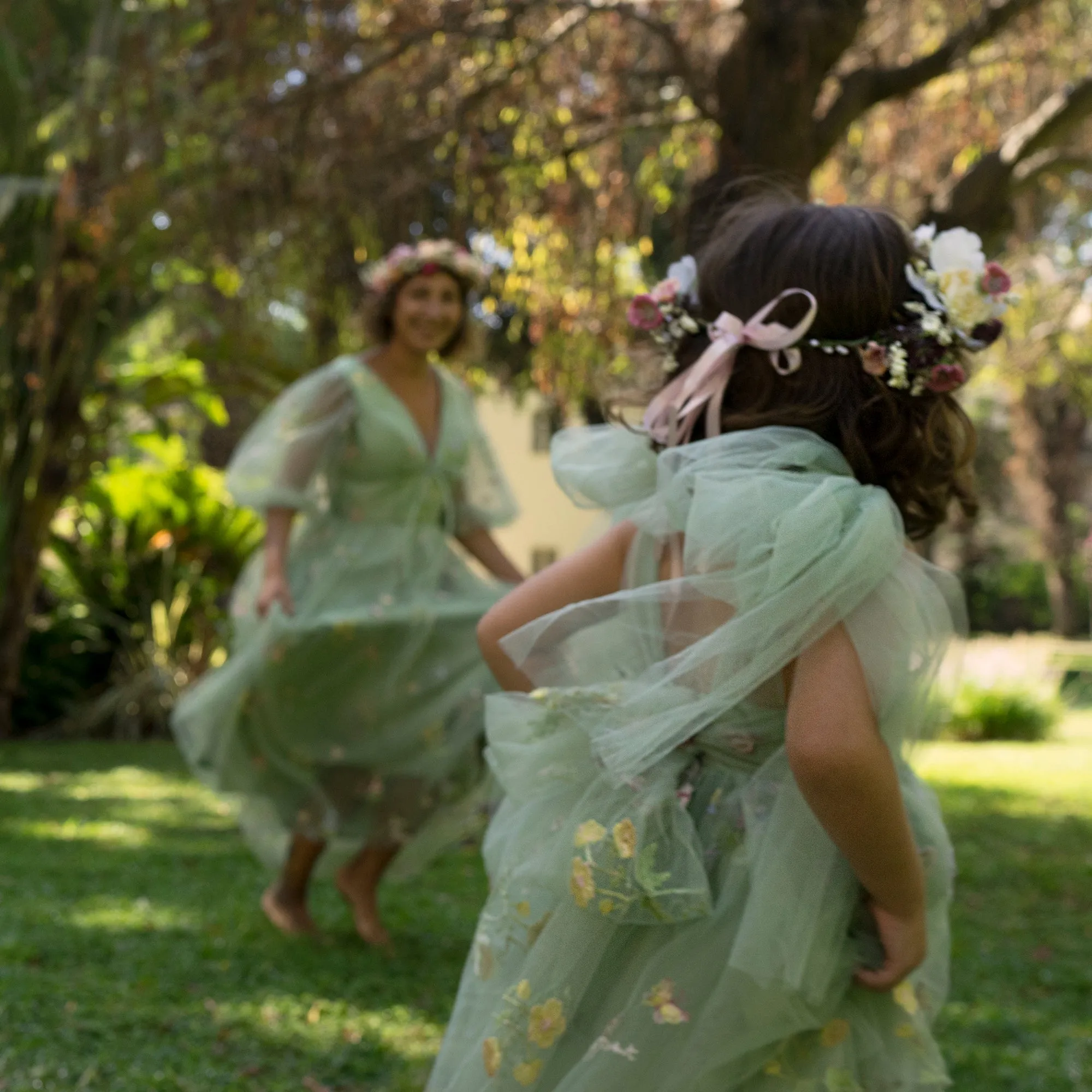 Easter Toddler Girl Tulle Dresses with Floral Embroidery, Fairy Princess Birthday Outfit Girl Special Occasion