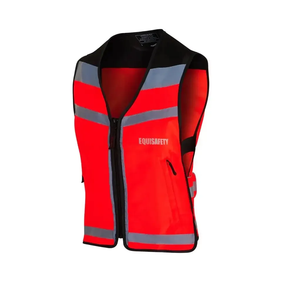 Equisafety Hi Vis Air Waistcoat Red- PLAIN BACK