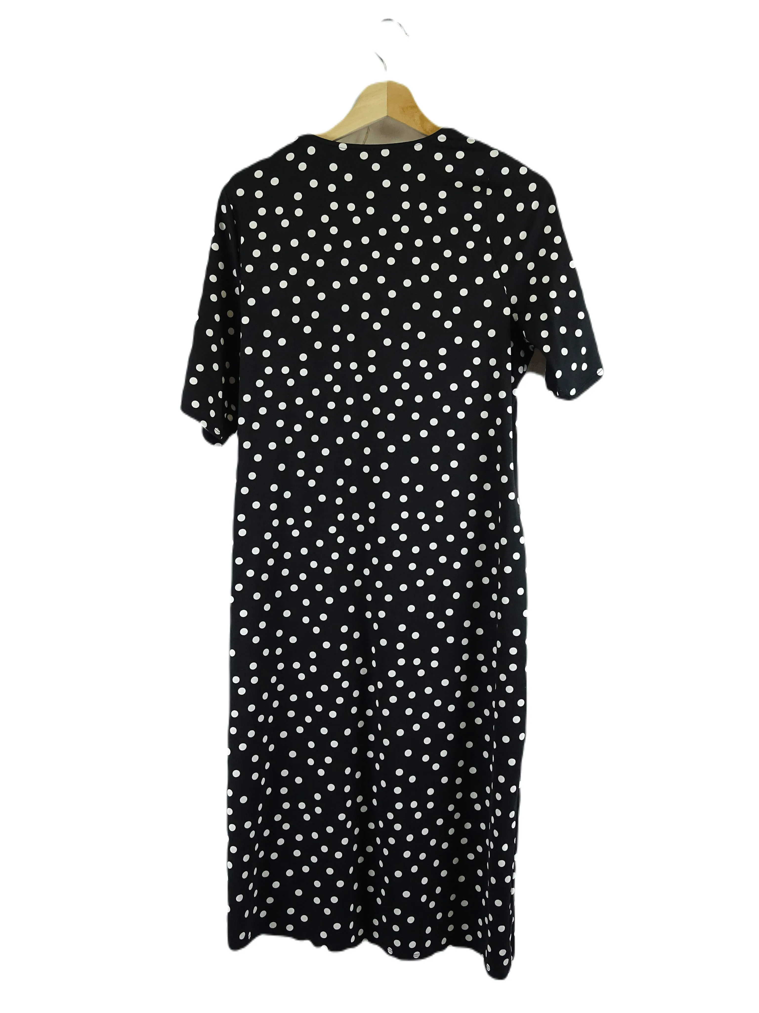 Evans Black and White Polka Dot Midi Dress 18