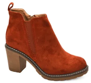 Faux suede ankle boots Bite Me in Rust