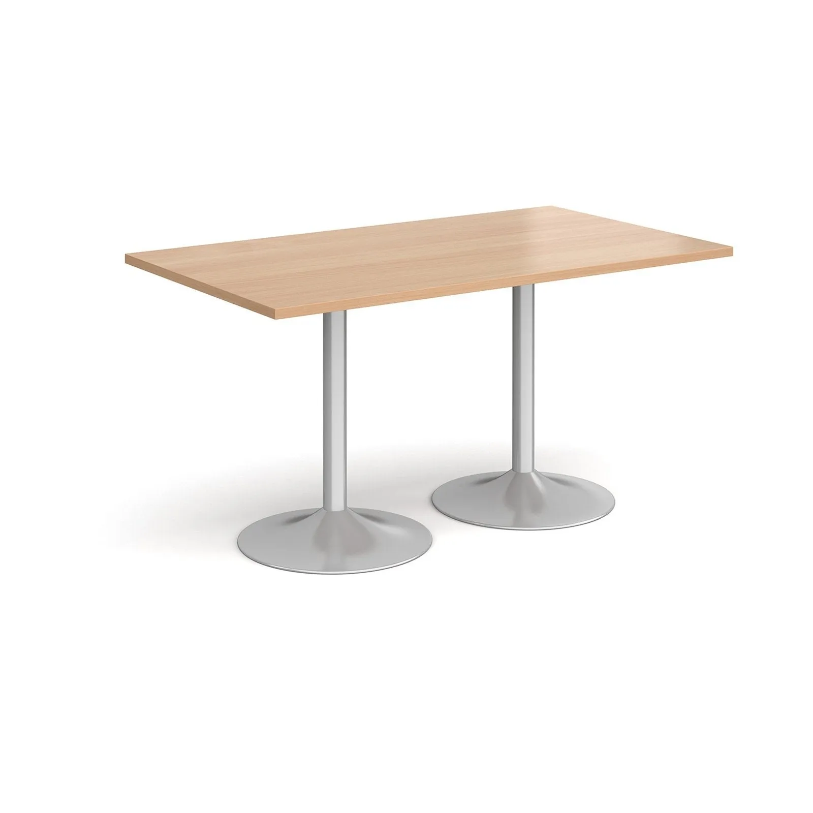 Genoa rectangular dining table with trumpet base