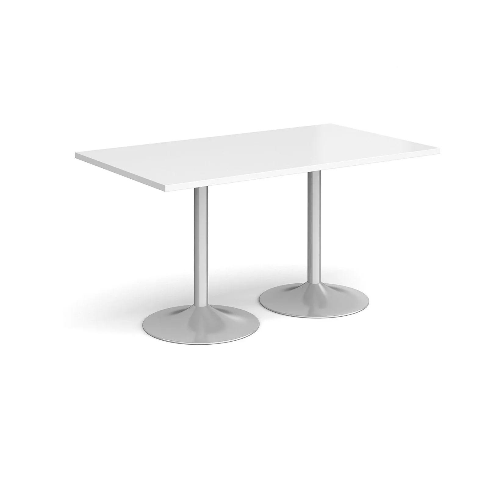 Genoa rectangular dining table with trumpet base