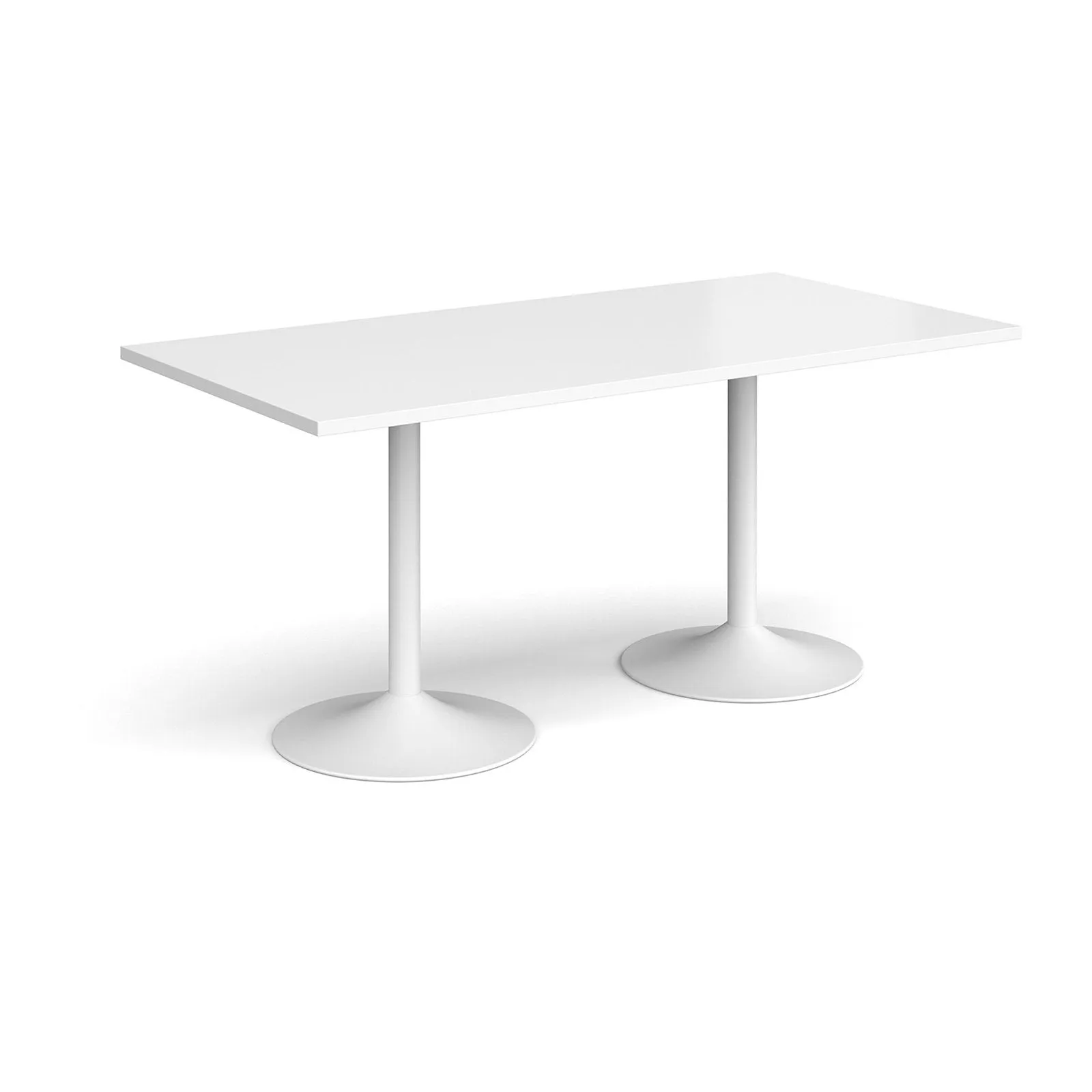 Genoa rectangular dining table with trumpet base