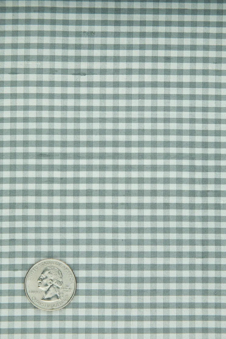 Gray Gingham Shantung 617 Fabric