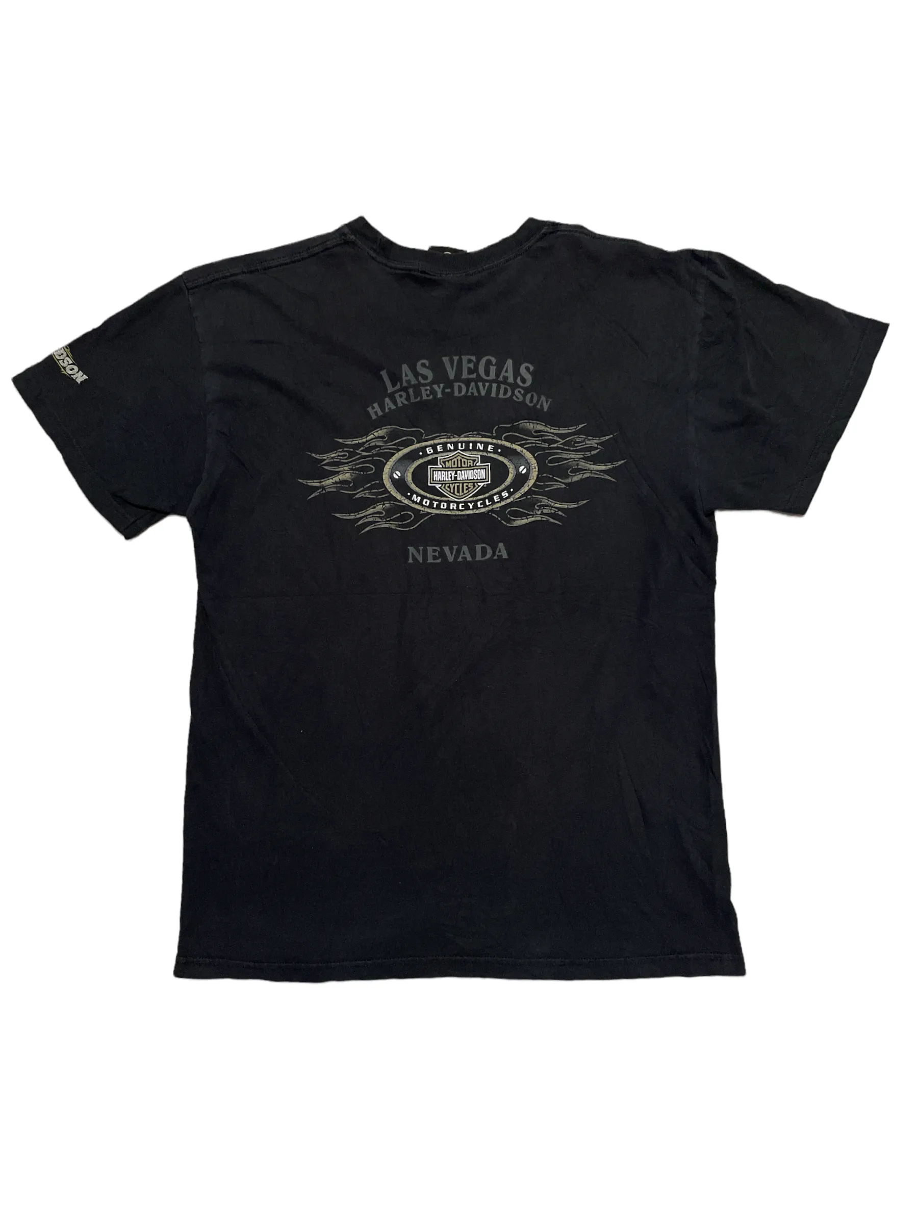 'Harley Davidson' Motorcycle Skull T-Shirt