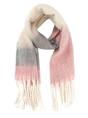 Heavyweight Check Print Scarf - Dusty Pink