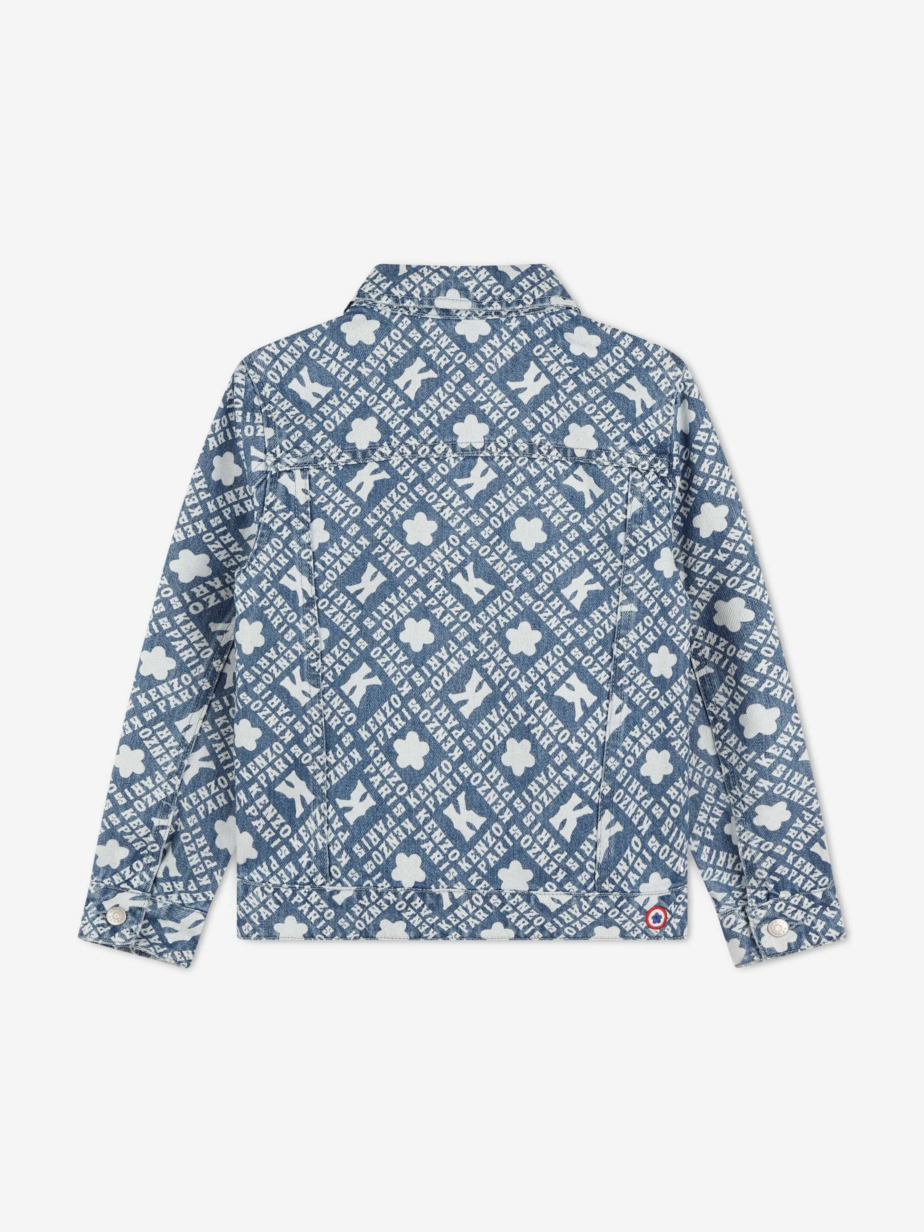 KENZO Kids Logo Denim Jacket in Blue