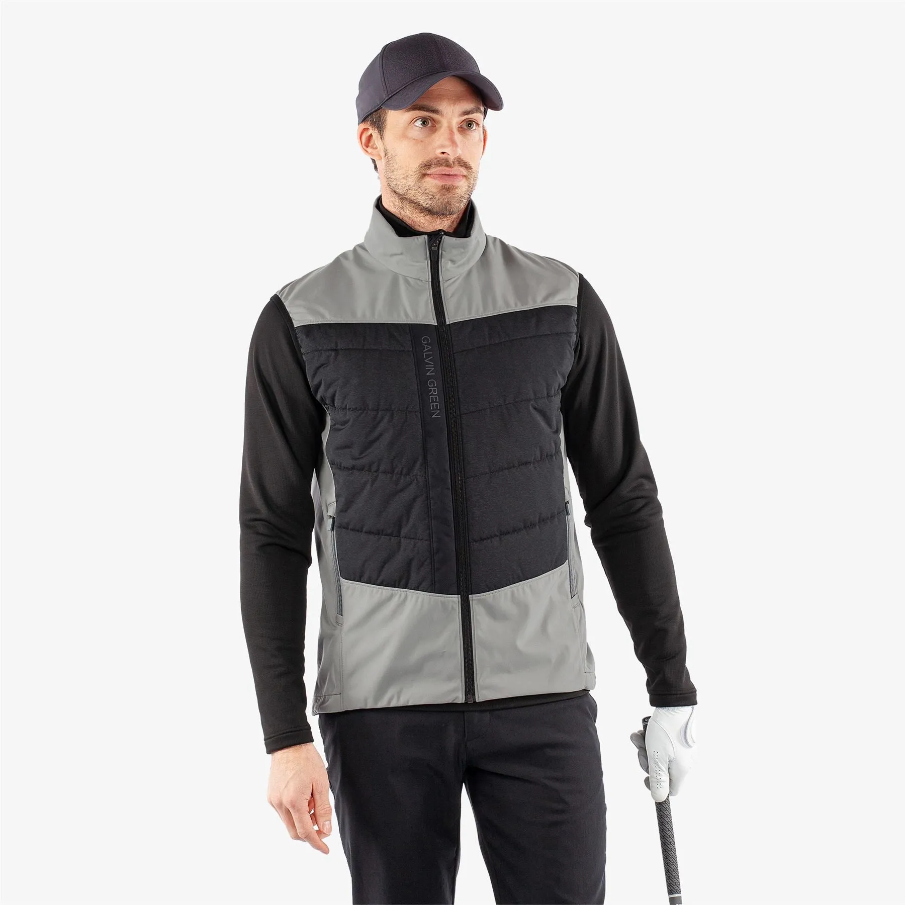 Lauro Interface-1 Full Zip Gilet Sharkskin/Black - SS24