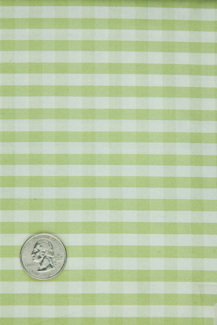 Lime Sherbet Gingham Shantung 564 Fabric