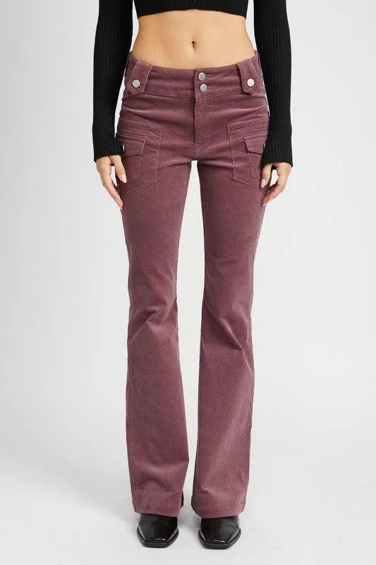 Low Rise Pants w/ Bell Bottoms