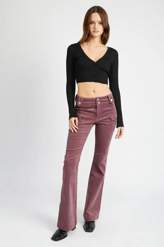 Low Rise Pants w/ Bell Bottoms