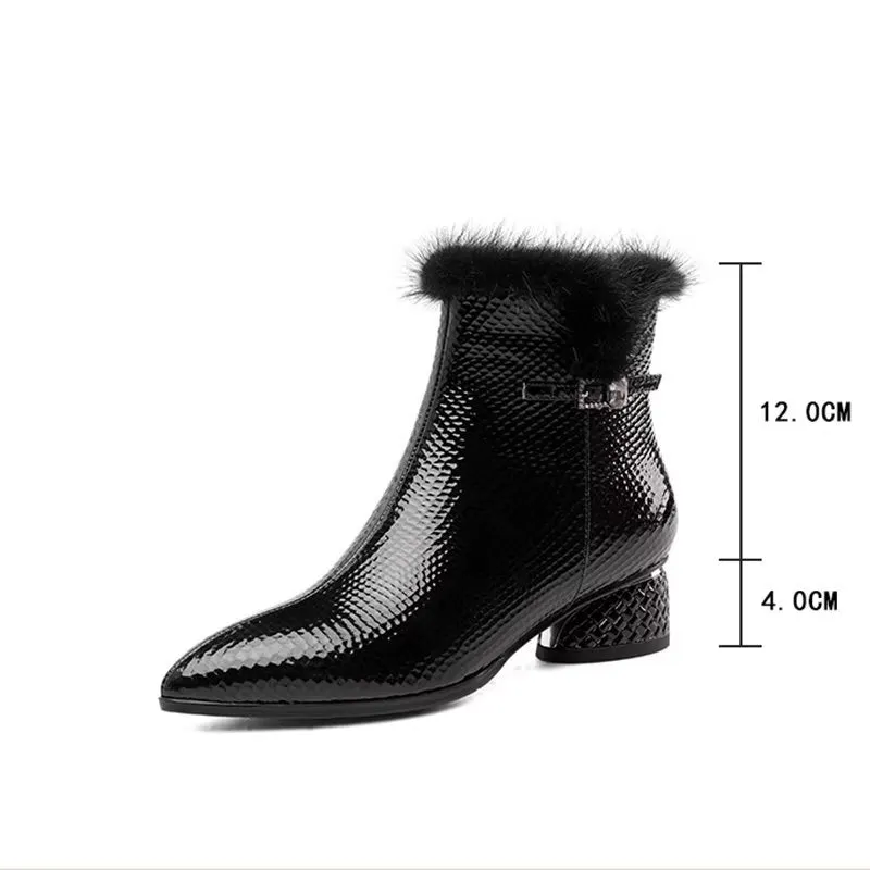 LuxLeather Exotic Chic Ankle Boots