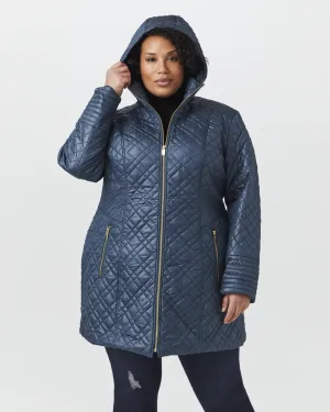 Mackenzie Quilted Coat | Azure Blue