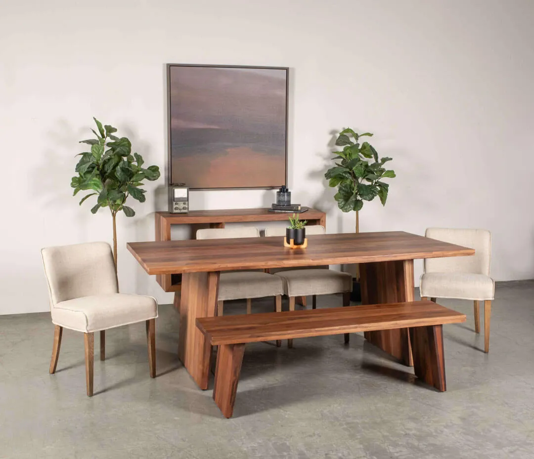 Madrid Modern Natural Teak Wood Dining Table