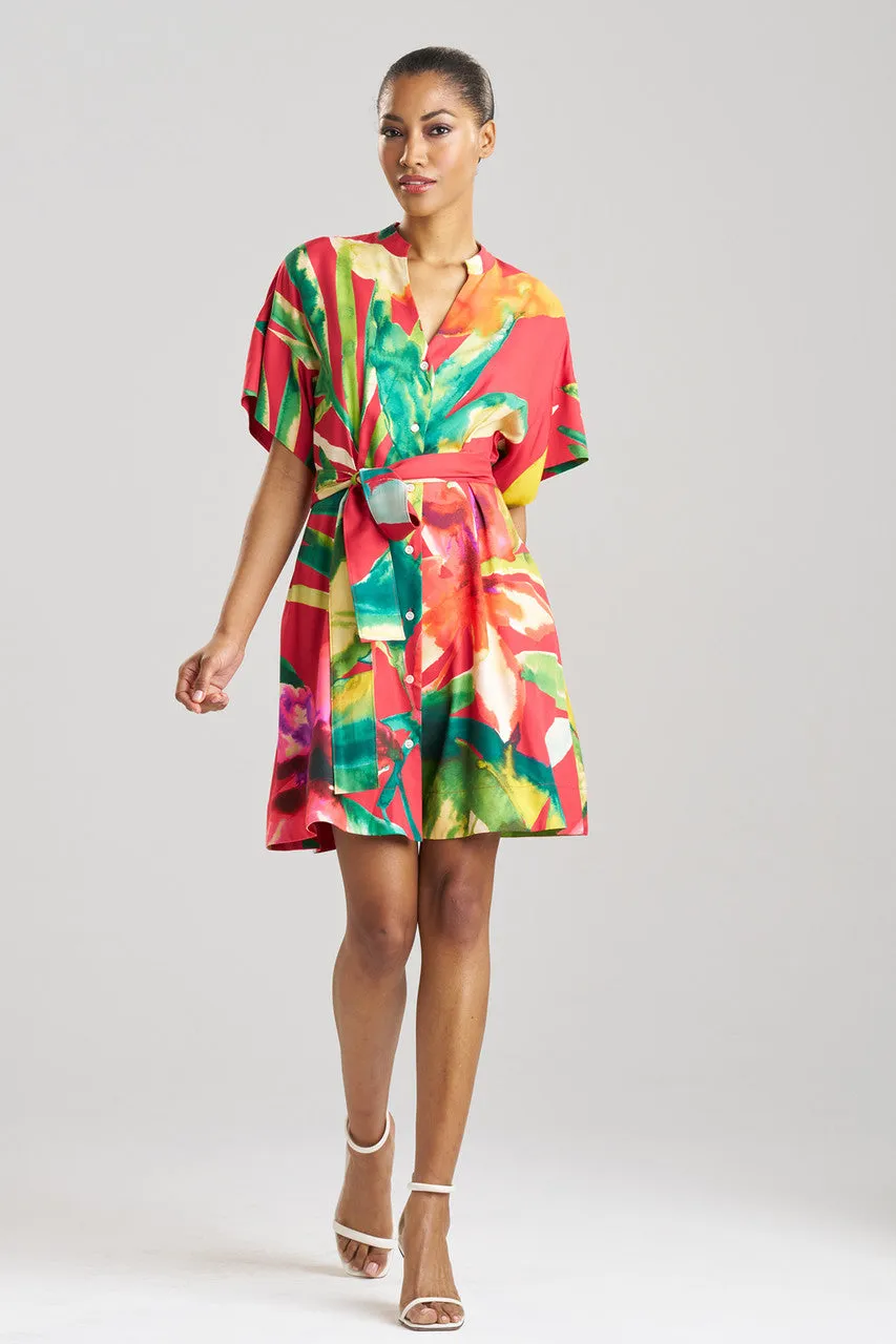 Mallorca Printed Cotton Silk Dress