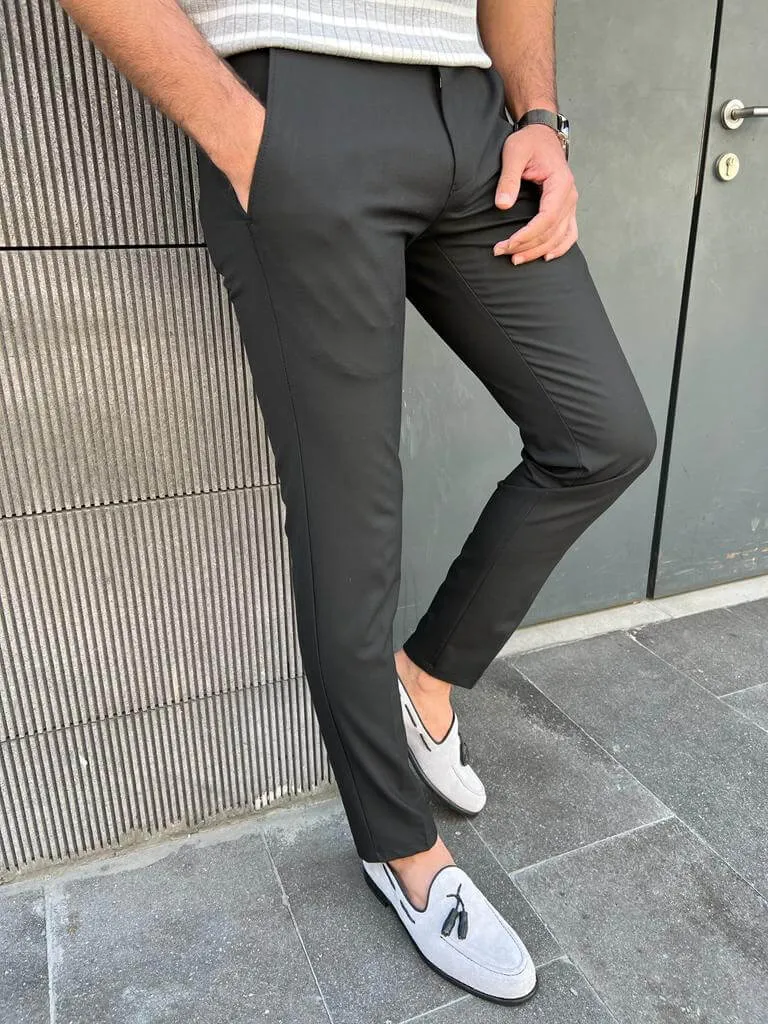 Men's Slim Fit Black Pants