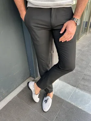 Men's Slim Fit Black Pants