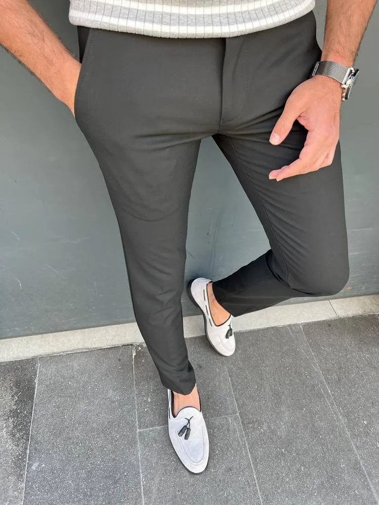 Men's Slim Fit Black Pants