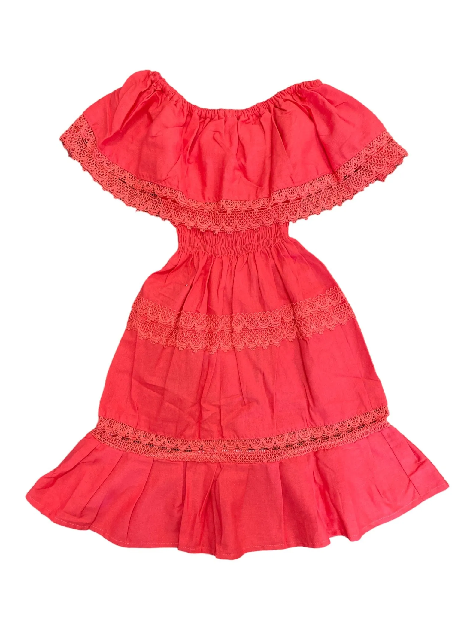 Mexican Victoria Coral Girl Dress