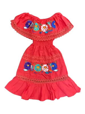 Mexican Victoria Coral Girl Dress