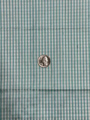 Mint White Gingham Shantung 740 Fabric