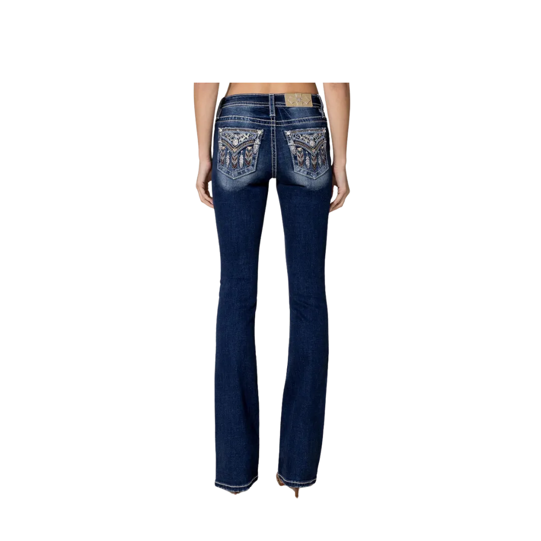 Miss Me Women's Tribal Dreams Bootcut Medium Wash Jeans