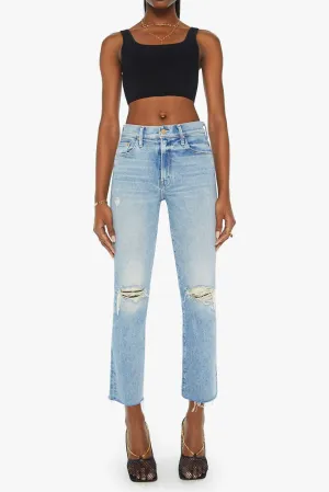 Mother Insider Flood Fray Jeans