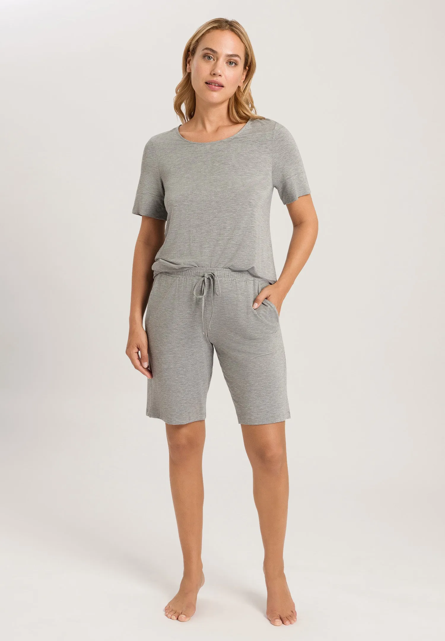 Natural Elegance Shorts | Grey Melange 74903-958