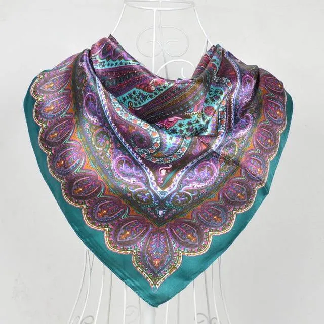 New Female Elegant Large Silk Scarf