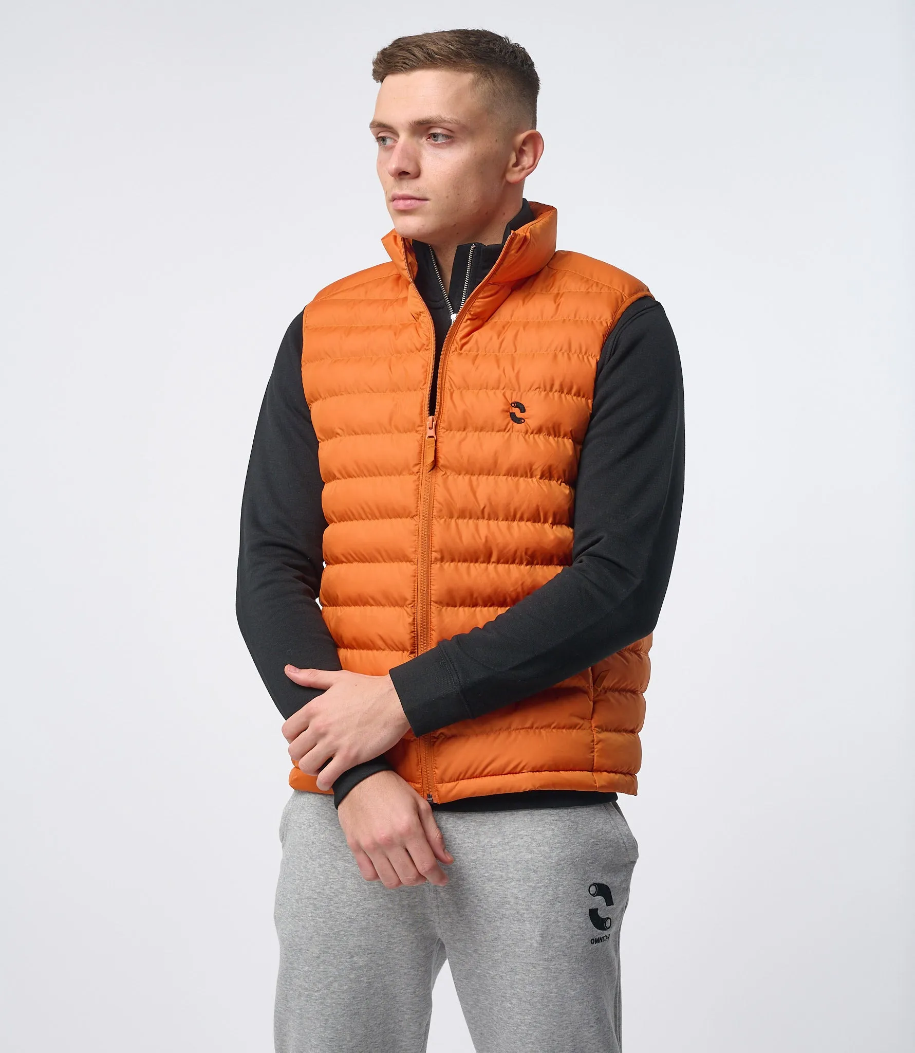 Omnitau Men's Hybrid Recycled Body Warmer Gilet - Orange