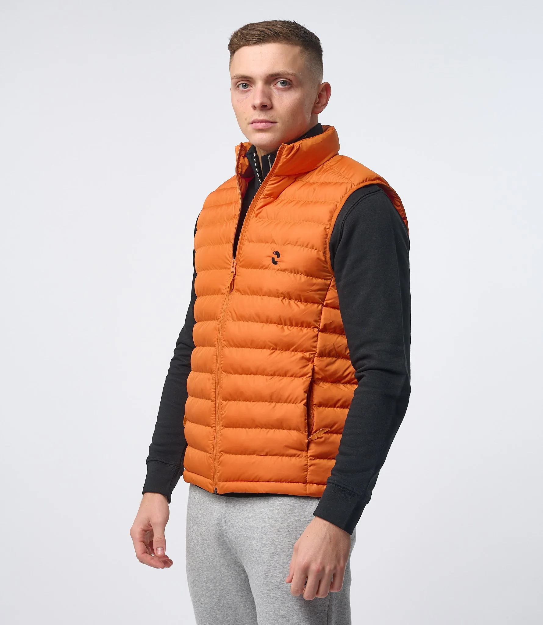 Omnitau Men's Hybrid Recycled Body Warmer Gilet - Orange