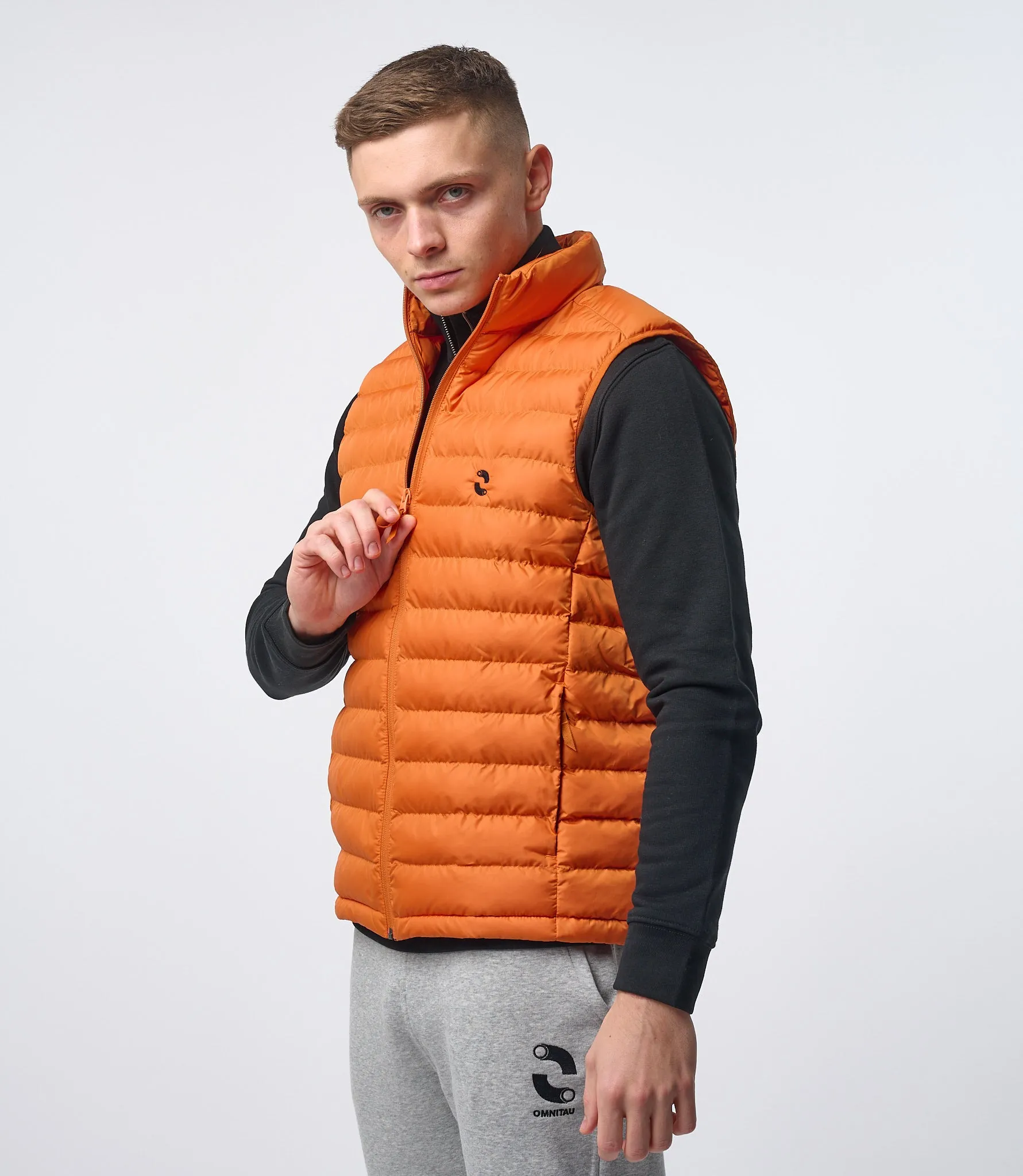 Omnitau Men's Hybrid Recycled Body Warmer Gilet - Orange