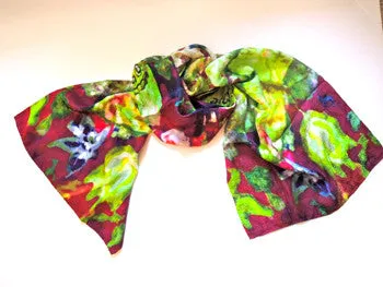 Pangborn Field of Butterflies XL Oblong Silk Scarf